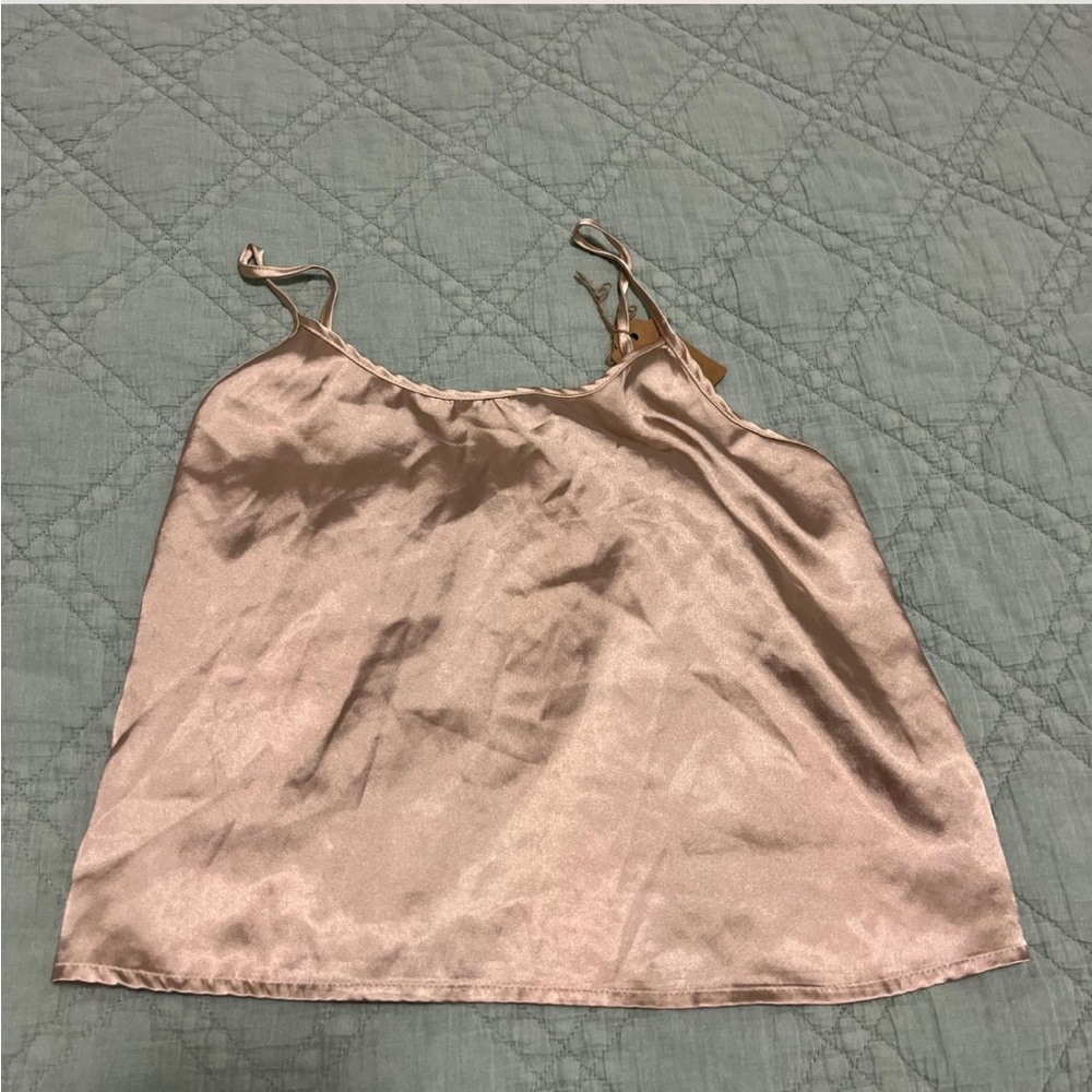 Elegant Satin Pink Cami Top